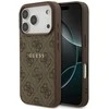 GUESS dėklas, skirtas IPHONE 17 Pro, suderinamas su MagSafe GUHMP17LG4GFRW (PU 4G Ring Classic Logo) rudas