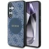 Guess 4G Round Patch Classic Logo MagSafe Samsung Galaxy S25 Plus dėklas telefonui mėlynos spalvos