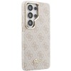 Guess PU 4G Script Metal Logo Magnetic dėklas skirtas Samsung Galaxy S26 Ultra rožinės spalvos