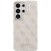 Guess PU 4G Script Metal Logo Magnetic dėklas skirtas Samsung Galaxy S26 Ultra rožinės spalvos