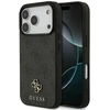 Guess 4G Small Classic Logo MagSafe dėklas, skirtas iPhone 18 Pro / 17 Pro, juodas