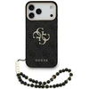 Guess PU 4G Metal Logo dirželio dėklas iPhone 18 Pro Max Juodas