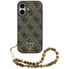 Original dėklas GUESS 4G Strap Triangle Logo MagSafe skirtas Apple iPhone 17 rudos spalvos