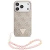 „Guess 4G Strap Triangle Logo MagSafe“ dėklas, skirtas iPhone 17 Pro - Rožinė