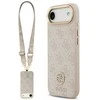Original dėklas GUESS 4G Strass Logo & Big Strap Metal Mygtukai MagSafe skirtas Apple iPhone 17 Air pink