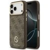 GUESS dėklas, skirtas IPHONE 17 Pro Max, suderinamas su MagSafe GUHMP17XP4GRMDEW (PU su 4G Strass logotipu), ruda