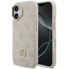 GUESS dėklas, skirtas IPHONE 17, suderinamas su MagSafe GUHMP17SP4GRMDEP (PU su 4G Strass logotipu), rožinis