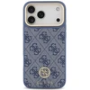 Dėklas Guess 4G Strass Logo MagSafe do iPhone 18 Pro Max / 17 Pro Max mėlyna