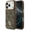 GUESS dėklas, skirtas IPHONE 17 Pro, suderinamas su MagSafe GUHMP17LP4GRMDEW (PU su 4G Strass logotipu), ruda