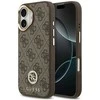 GUESS dėklas, skirtas IPHONE 17, suderinamas su MagSafe GUHMP17SP4GRMDEW (PU su 4G Strass logotipu), ruda