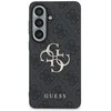 Telefono dėklas Guess 4G su dideliu metaliniu logotipu, skirtas Samsung Galaxy S26, juodos/pilkos spalvos