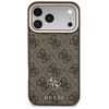 Dėklas Guess 4G su portfelem i smyczą Magsafe do iPhone 18 Pro Max / 17 Pro Max ruda
