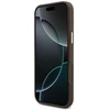 Dėklas Guess 4G su portfelem i smyczą MagSafe do iPhone 18 Pro / 17 Pro ruda