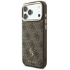 Dėklas Guess 4G su portfelem i smyczą Magsafe do iPhone 18 Pro Max / 17 Pro Max ruda