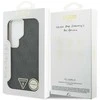Guess PU Leather 4G Strass Triangle Logo Gold Frame Magnetic dėklas skirtas Samsung Galaxy S26 Ultra juodos spalvos
