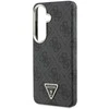 Guess PU Leather 4G Strass Triangle Logo Gold Frame Magnetic dėklas skirtas Samsung Galaxy S26 juodos spalvos