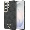 Guess PU Leather 4G Strass Triangle Logo Gold Frame Magnetic dėklas skirtas Samsung Galaxy S26 Ultra juodos spalvos