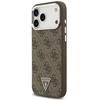 Guess 4G Triangle Logo MagSafe dėklas, skirtas iPhone 18 Pro Max / 17 Pro Max, rudas, sidabrinis