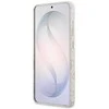 Guess PU Leather 4G Strass Triangle Logo Gold Frame Magnetic dėklas skirtas Samsung Galaxy S26 rožinės spalvos