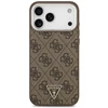 Guess 4G Triangle Logo MagSafe dėklas, skirtas iPhone 18 Pro Max / 17 Pro Max, rudas, sidabrinis