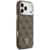 Guess 4G Triangle Logo MagSafe dėklas, skirtas iPhone 18 Pro Max / 17 Pro Max, rudas, sidabrinis
