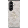 Guess PU 4G Metal Logo dėklas Samsung Galaxy Z Fold 8 Ultra rožinės spalvos