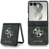Guess PU 4G Metal Logo dėklas Samsung Galaxy Z Flip 8 pilkos spalvos