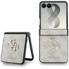 Guess PU 4G Metal Logo dėklas Samsung Galaxy Z Flip 8 rožinės spalvos