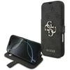 Guess Book 4G Metal Logo dėklas skirtas Apple iPhone 17 Pro juodos spalvos