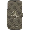 Dėklas Guess Book 4G Metal Logo do iPhone 18 Pro / 17 Pro ruda