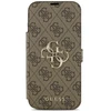 Dėklas Guess Book 4G Metal Logo do iPhone 18 Pro Max / 17 Pro Max ruda