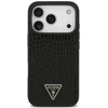 Dėklas Guess Croco Triangle Logo MagSafe do iPhone 18 Pro Max / 17 Pro Max juoda