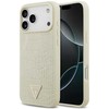 GUESS dėklas, skirtas IPHONE 17 Pro Max, suderinamas su MagSafe GUHMP17XPCRTHCD (PU krokodilo trikampio logotipas), auksinis