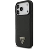 Dėklas Guess Croco Triangle Logo MagSafe do iPhone 18 Pro Max / 17 Pro Max juoda