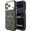 Guess Embossed 4G Classic MagSafe dėklas skirtas iPhone 18 Pro / iPhone 17 Pro ruda