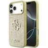 Guess Fixed Glitter Big 4G dėklas skirtas Apple iPhone 17 Pro Max aukso spalvos