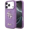 Dėklas Guess Fixed Glitter Big 4G skirtas Apple iPhone 17 Pro lilac