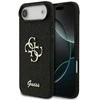Guess PU Fixed Glitter 4G Metal Logo dėklas skirtas Apple iPhone 17 Air juodos spalvos