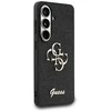 Dėklas Guess, fiksuotas blizgučiais, didelis 4G metalinis logotipas, skirtas „Samsung Galaxy S26“, juodas