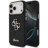 Guess Fixed Glitter Big 4G Metal Frame – dėklas skirtas Apple iPhone 17 Pro Max juodas
