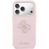GUESS dėklas, skirtas IPHONE 17 Pro GUHCP17L5PS4RGGP (PU FW Resin Logo) rožinis