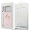 GUESS dėklas, skirtas IPHONE 17 Pro GUHCP17L5PS4RGGP (PU FW Resin Logo) rožinis