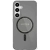 Guess Glitter Circle Classic Logo MagSafe Samsung Galaxy S25 Ultra dėklas telefonui juodos spalvos