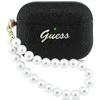 „Guess“ blizgantis perlų dirželio dėklas, skirtas „AirPods Pro 3“ ausinėms - Juodas