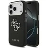 Guess PU Grained 4G Metal Logo dėklas skirtas Apple iPhone 17 Pro juodos spalvos