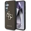 GUESS dėklas skirtas Samsung Galaxy S25 GUHCS25SPGT4MBW (PU Grained Big 4G and Classic Logo) rudos spalvos