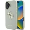 Guess Grained Big 4G Logo Small Classic Logo Apple iPhone 16 dėklas telefonui žalios spalvos