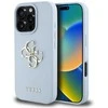 Guess Grained Big 4G Logo Small Classic Logo Apple iPhone 16 Pro Max dėklas telefonui mėlynos spalvos