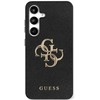 Guess Grained Big 4G Logo Small Classic Logo Samsung Galaxy S25 Ultra dėklas telefonui juodos spalvos