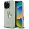 Guess Grained Big 4G Logo Small Classic Logo Apple iPhone 16 Pro dėklas telefonui žalios spalvos
